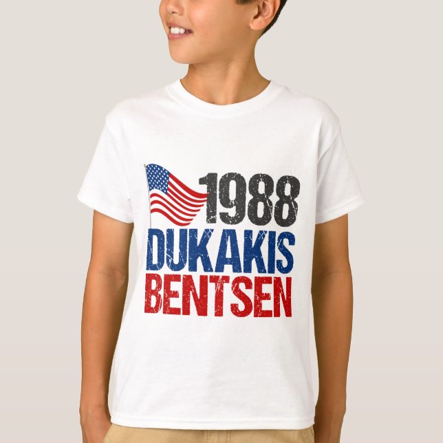 Camiseta Filhos eleitorais de Dukakis Bentsen, 1988 (Frente)
