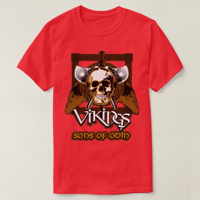 Camiseta Filhos Vikings de Oden (Frente do Design)