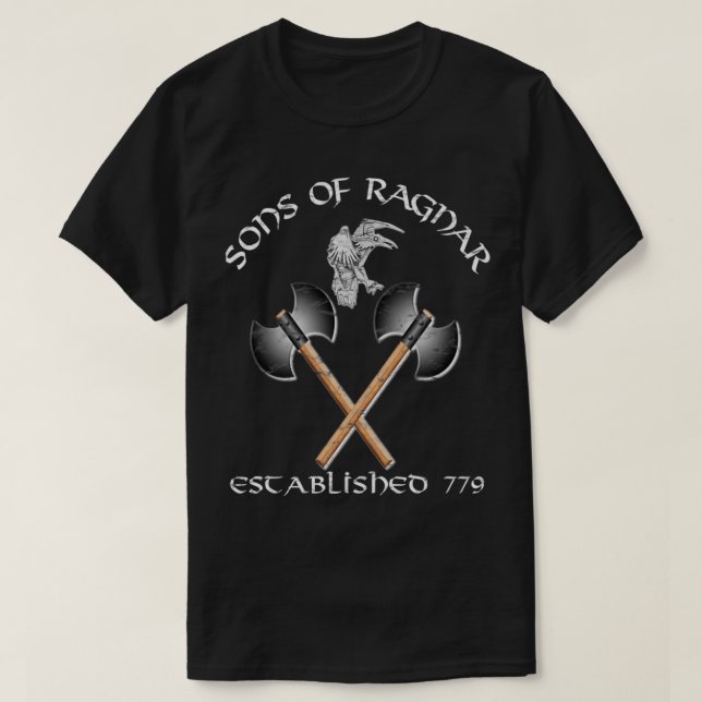 Camiseta Filhos Vikings De Ragnar (Frente do Design)