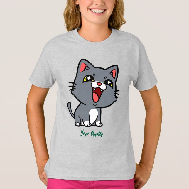 Camiseta Filhote Cinza Feliz (Frente)