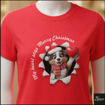 Filhote de Australian Shepherd com Cachecol de Cor