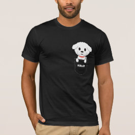 Camiseta Filhote de Bichon Frisé fofo cachorro de bolso