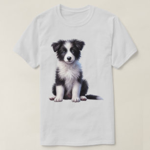 Camiseta Filhote de Border Collie Fofo