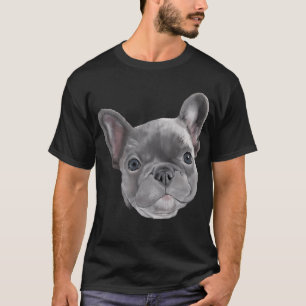 Camiseta Filhote de Bulldog Francês em Branco