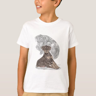 Camiseta Filhote de cachorro bonito do Pinscher do Doberman