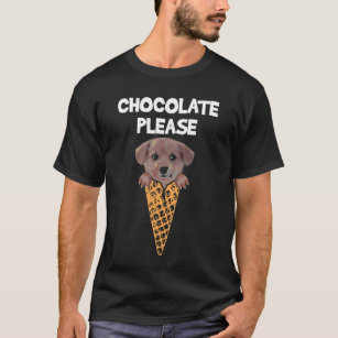 Camiseta Filhote de cachorro bonito do sorvete do cone do