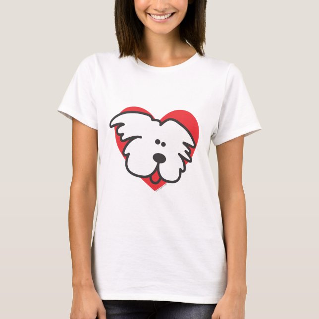 Camiseta Filhote de cachorro branco (Frente)