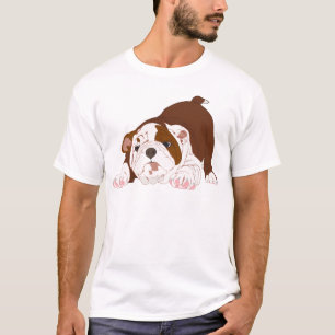 Camiseta Filhote de cachorro brincalhão do buldogue do
