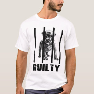 Camiseta Filhote de cachorro "culpado" do pitbull