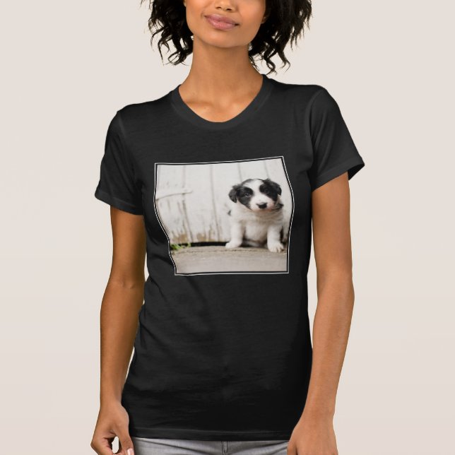 Camiseta Filhote de cachorro de border collie (Frente)