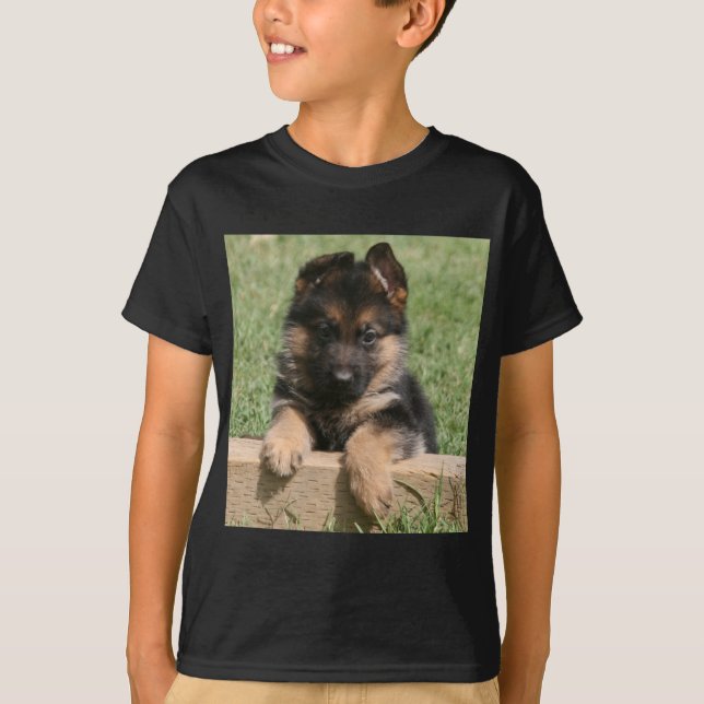 Camiseta Filhote de cachorro do german shepherd (Frente)
