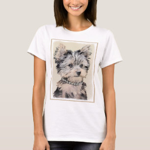 Camiseta Filhote de cachorro do yorkshire terrier que pinta