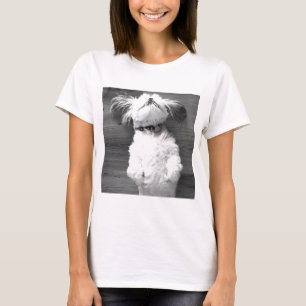 Camiseta Filhote de cachorro preto e branco de Shih-Tzu