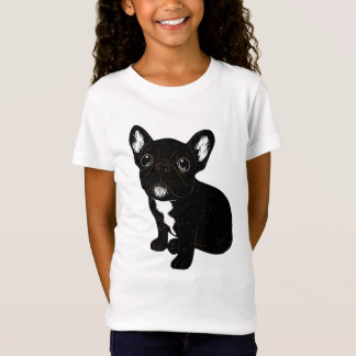 Camiseta Filhote de cachorro rajado bonito de Frenchie
