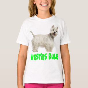 Camiseta Filhote de Cachorro Terrier West Highland Branco A