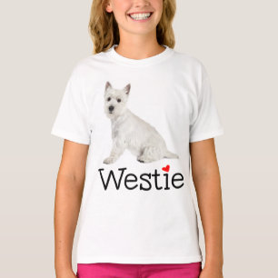 Camiseta Filhote de cachorro Terrier West Highland Branco A
