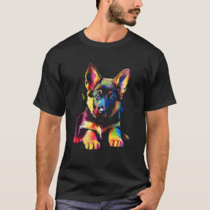 Camiseta Filhote de Cão Pastor Alemão Melhor Dono de Cachor