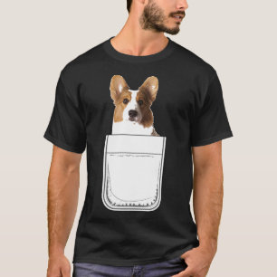 Camiseta Filhote de Cardigan Welsh Corgi no seu bolso