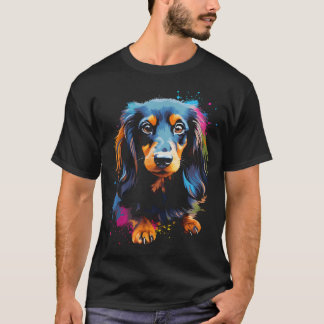 Camiseta Filhote de Dachshund de Pelo Longo Melhor Cachorro