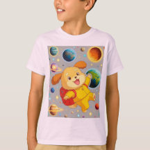 Filhote de desenho animado fofo com mochila flutua