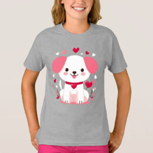 Camiseta Filhote de dia de os namorados branco
