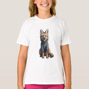Camiseta Filhote de Lobo de Mané Aconchegante para Crianças