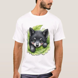 Camiseta Filhote de lobo no verde: