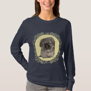 Camiseta Filhote de Pequinês Amarelo