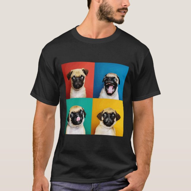 Camiseta Filhote de Pug Fofo 690 (Frente)