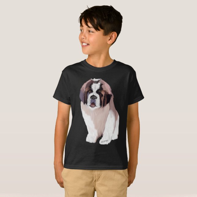 Camiseta Filhote de São Bernardo (Frente Completa)