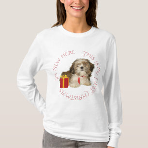 Camiseta Filhote de Shih Tzu Primeiro Natal
