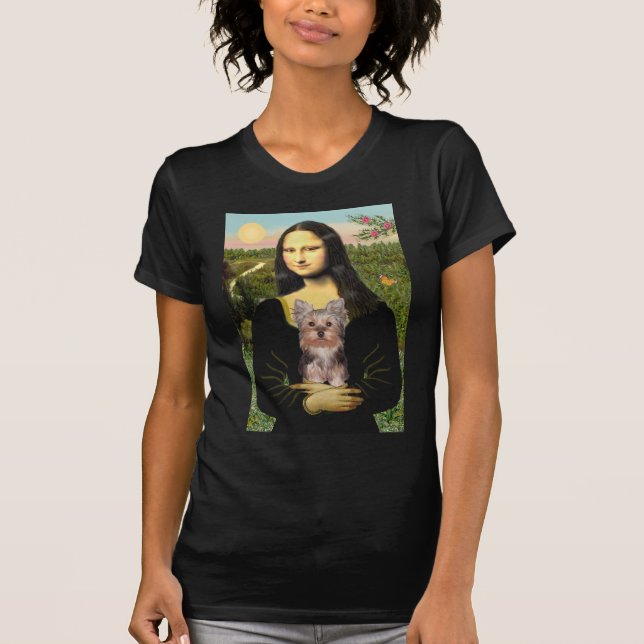 Camiseta Filhote de Yorkshire Terrier - Mona Lisa (Frente)