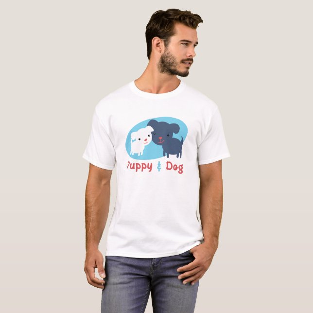 Camiseta filhote e cão (Frente Completa)