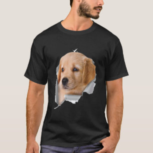 Camiseta Filhote Fofo Cara de Golden Retriever