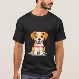 Camiseta Filhote Fofo “Eu Te Amo” – Adorável Design de Amor