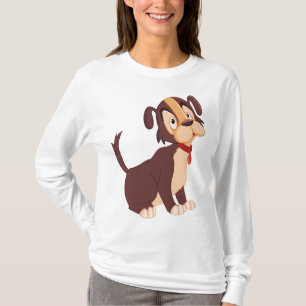 Camiseta Filhote Marrom Sentado Cachorro Doce Feliz