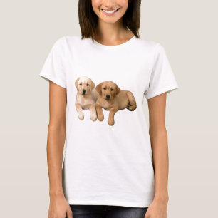 Camiseta Filhotes de cachorro amarelos do laboratório