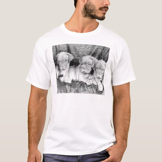 Camiseta Filhotes de cachorro de Dogue de Bordéus (Frente)