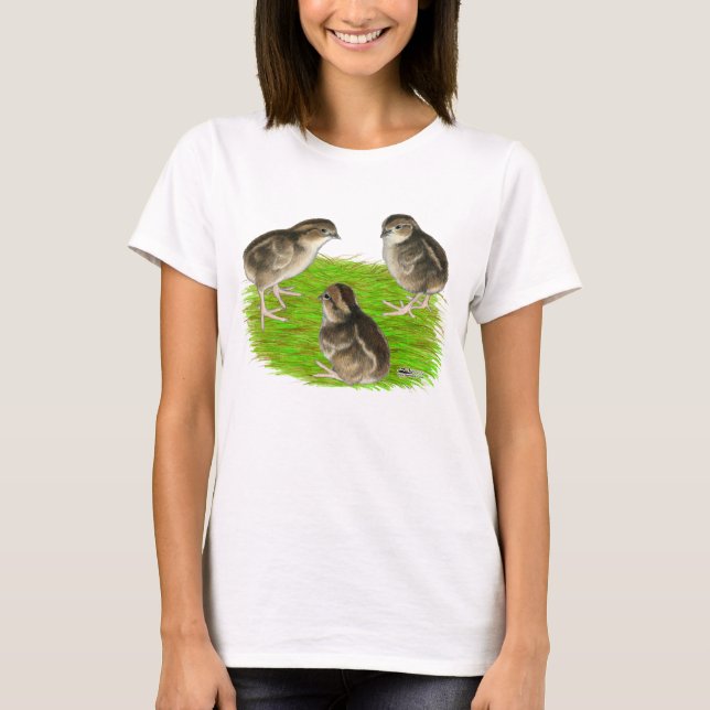 Camiseta Filhotes de Codorna Bobwhite (Frente)