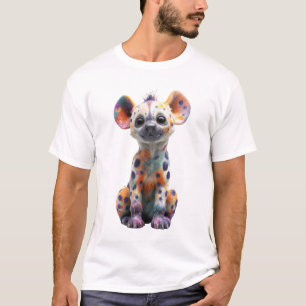Camiseta Filhotes de Hiena Pintada Colorida