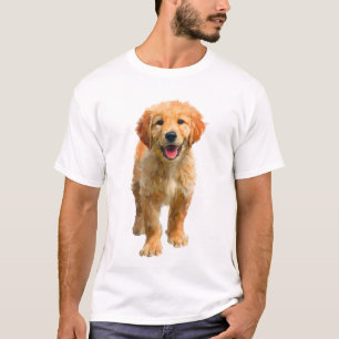 Camiseta Filhotes de Retriever Dourado Homens