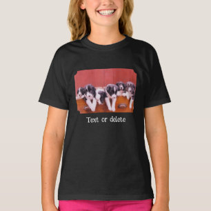 Camiseta Filhotes Personalizados de Border Collie Fofos