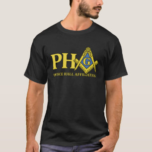 Camiseta Filiação do Príncipe Hall da PHA Masônica Freemaso
