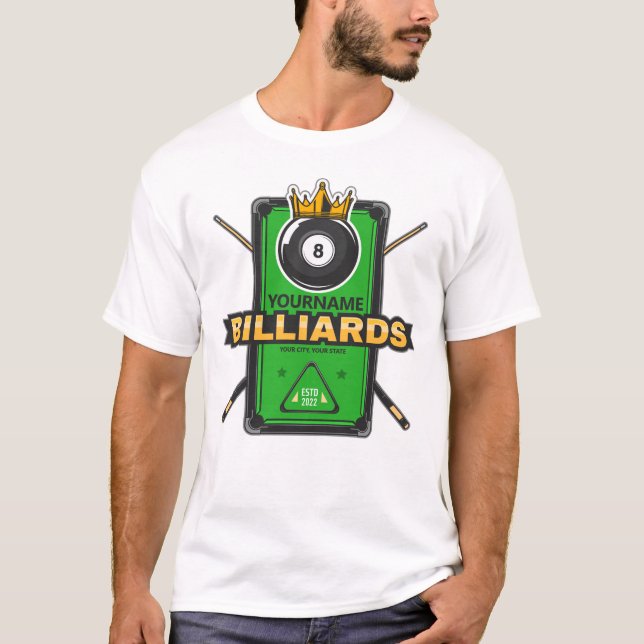 Camiseta Filiais da Coroa da Piscina 8 Personalizados (Frente)