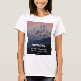 Camiseta Filipenses 4:13 Versículo da Bíblia KJV Montanha &