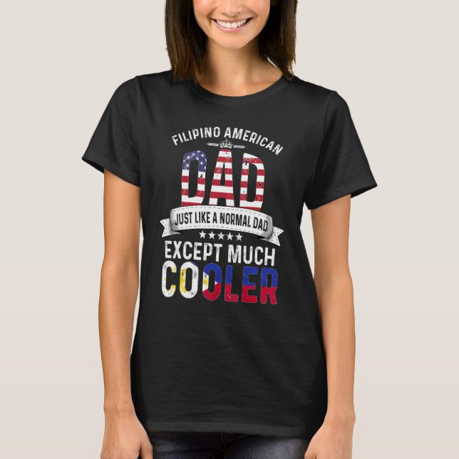 Camiseta Filipina American Dad Fathers Day Papa Phillipines (Frente)