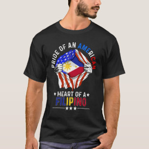Camiseta Filipina Americano Orgulho Americano Estrangeiro F