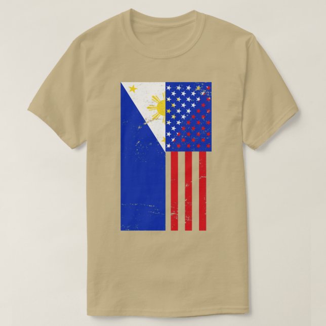 Camiseta Filipinas - Bandeira Americana (Frente do Design)