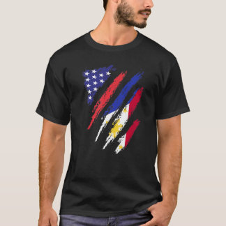 Camiseta Filipinas: Bandeira Americana Patriot Herita