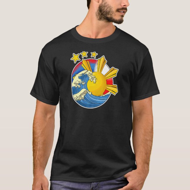 Camiseta Filipinas Filipino Japonês Japão Sinalizador Japin (Frente)